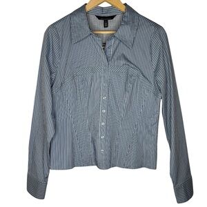 White House Black Market | LS Corset Poplin Shirt | 12